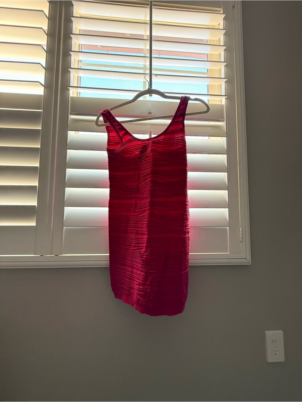Forever 21 Red Ruched Tank Bodycon Dress